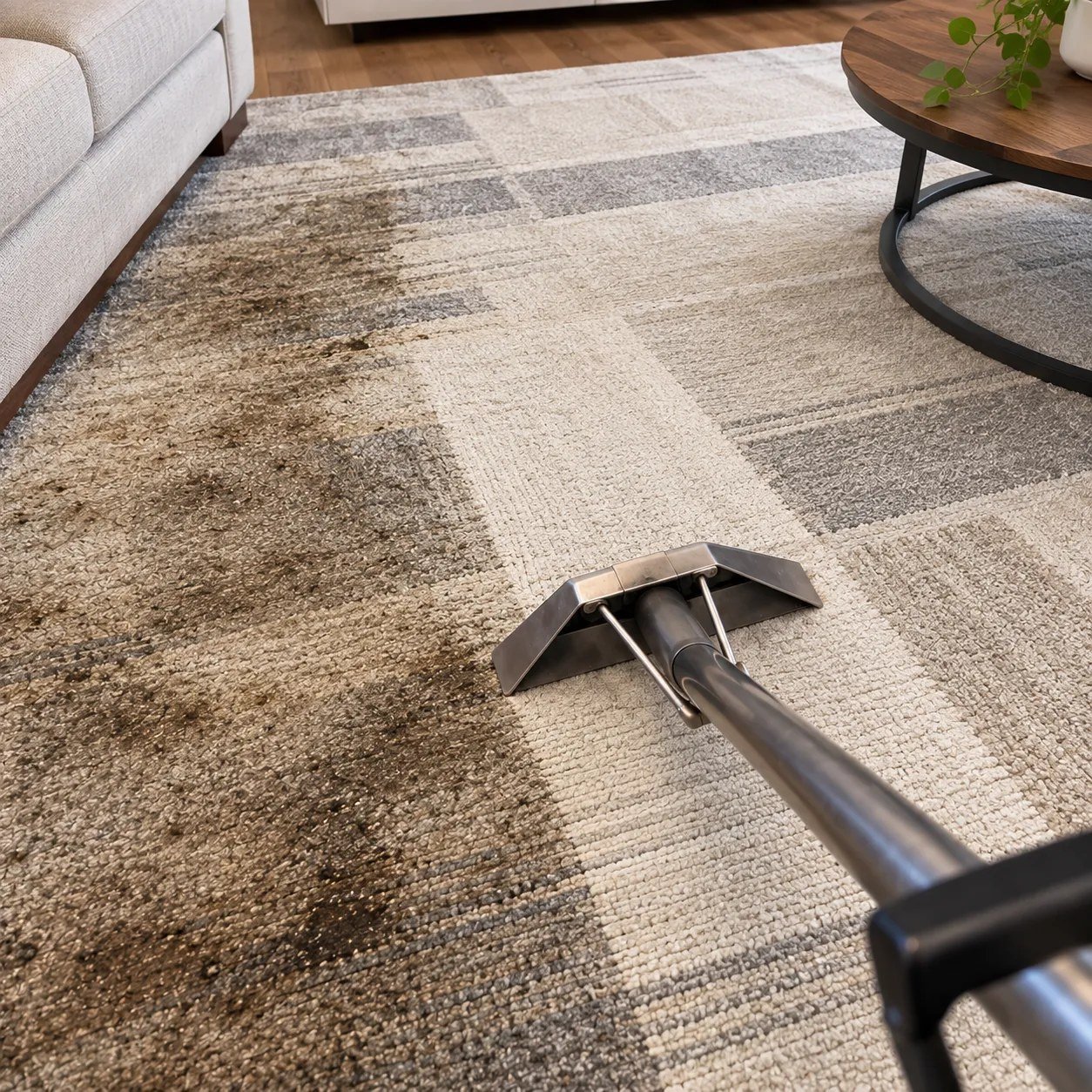 Limpieza de alfombra de sala: la diferencia se ve