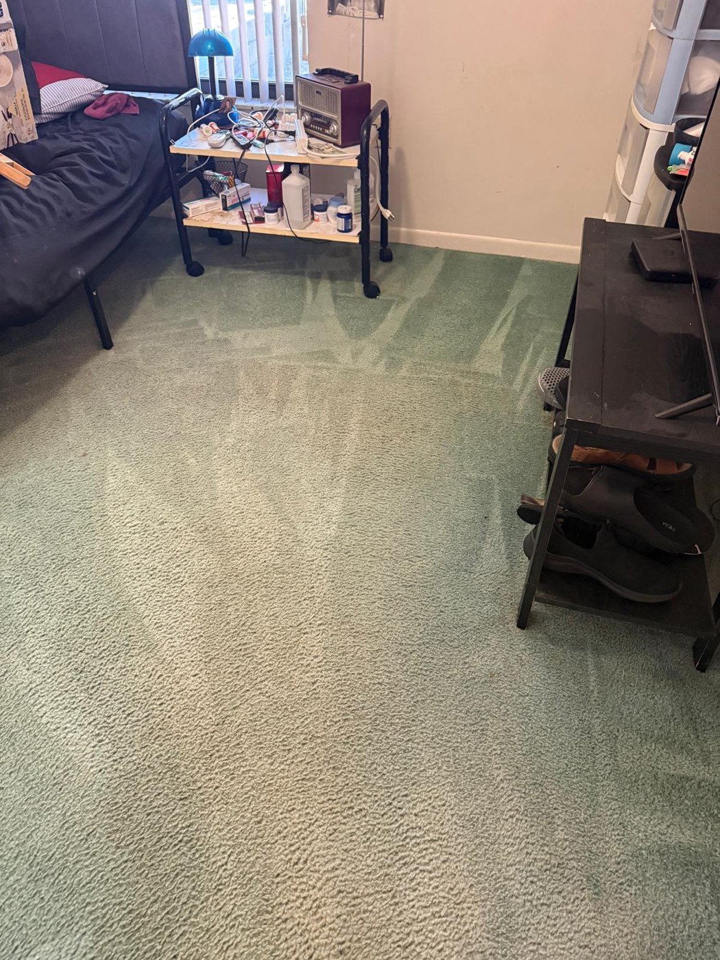 Alfombra de cuarto limpia