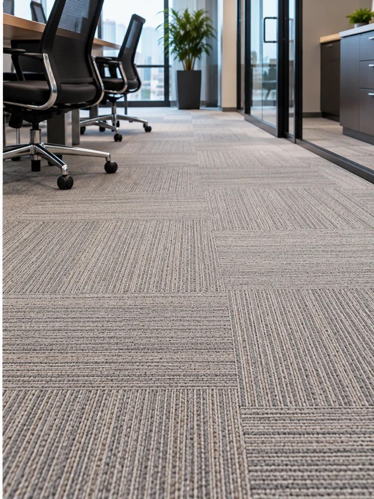 Alfombra de oficina limpia